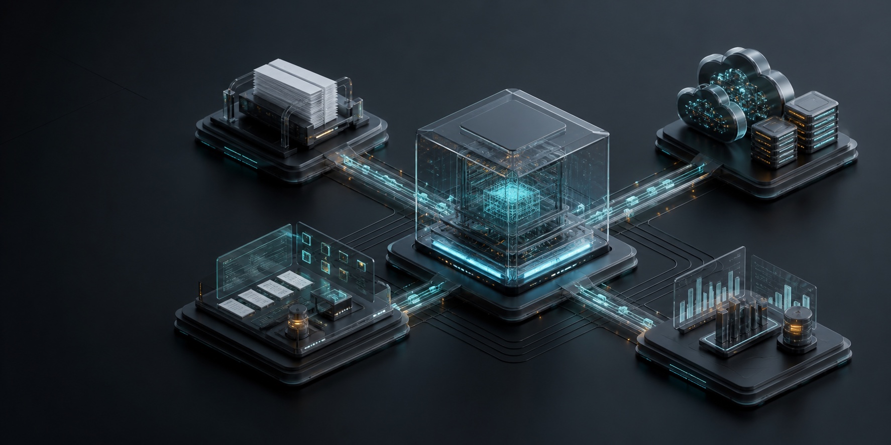 Connected enterprise operations coordinated through a central intelligence layer